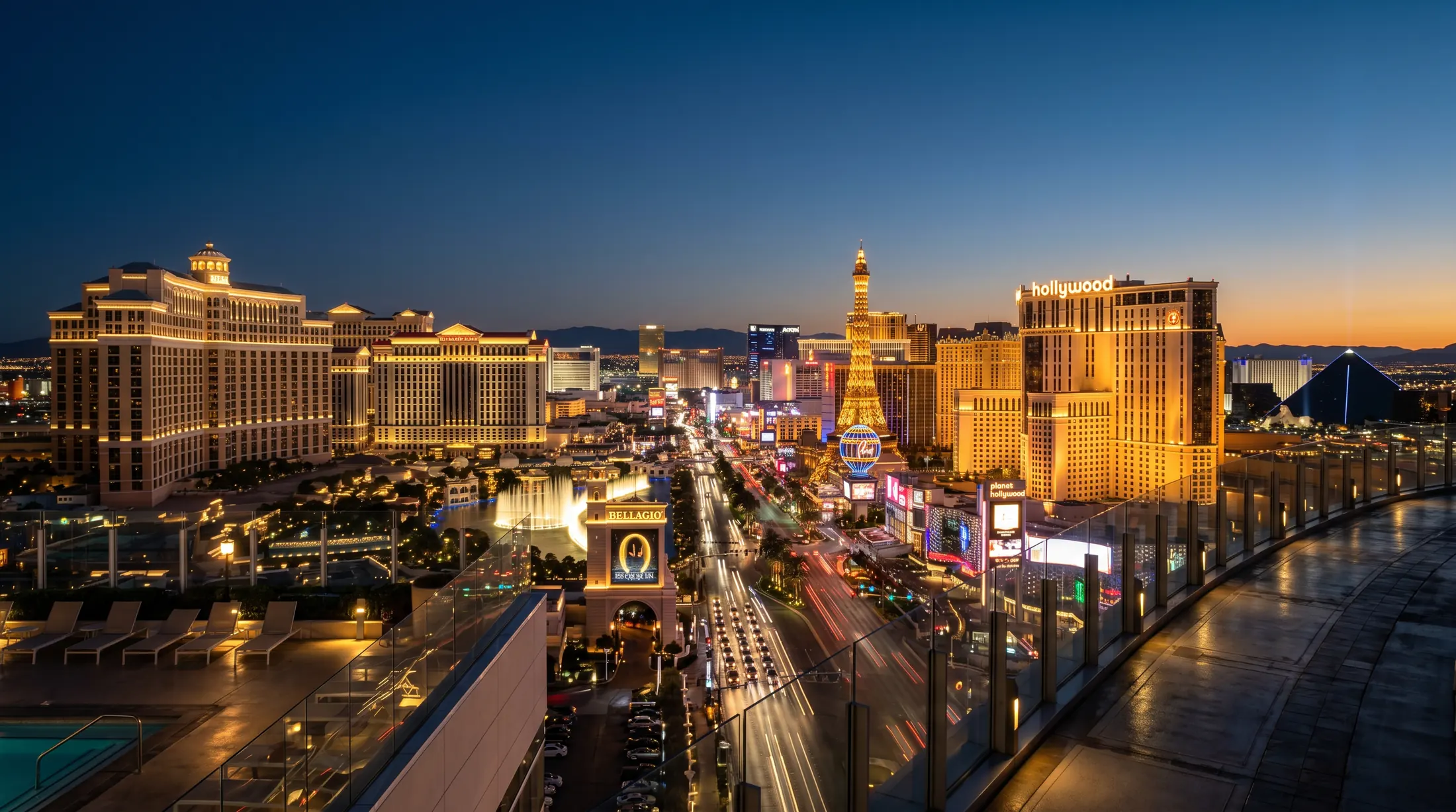 The Las Vegas Strip at dusk